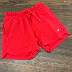 Men's Red Fabletics Athletic Shorts